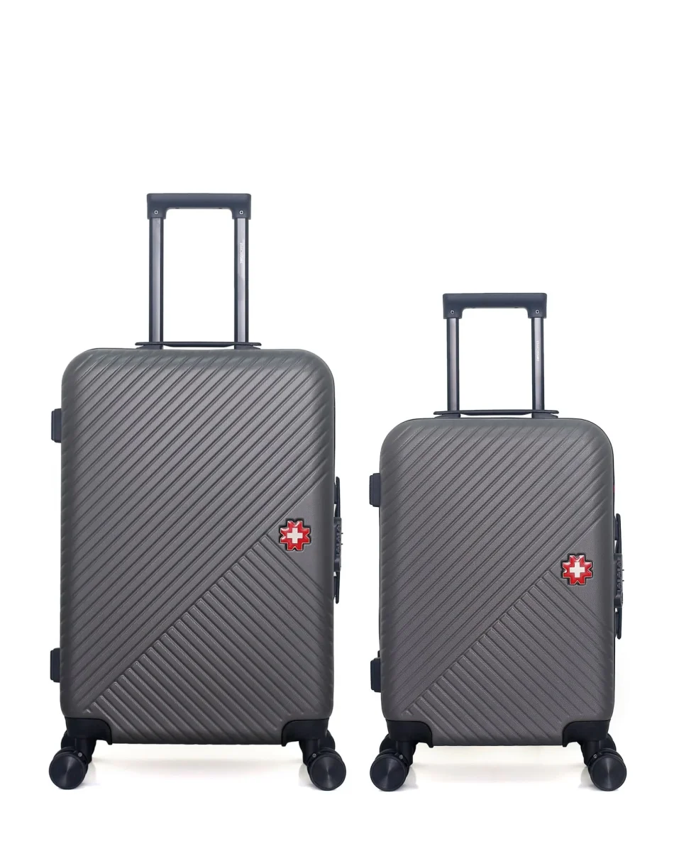 SWISS KOPPER – 2er-Pack – Mittelgroßer Koffer und Handgepäck SPIEZ