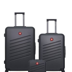 SWISS KOPPER – 3er-Pack – Großer Koffer, mittelgroßer Koffer und Kosmetikkoffer ZURICH