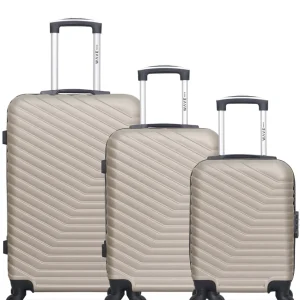WAVE PARIS - 3er-Pack: Mittelgroßer Koffer, Handgepäck und Handgepäck XXS AMAZONE LENA